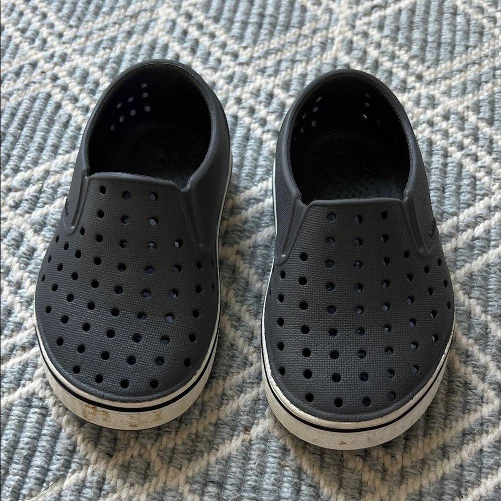 Native Kids Dark Gray Slip-On Water Shoes